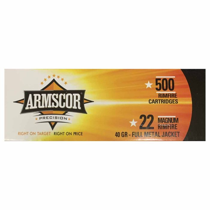 Armscor 22WMR 40GR HV Full Metal Jacket Ammunition