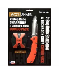 Accusharp SharpNEasy 2-Step Knife Sharpener & Lockback Knife