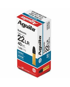 AGUILA 22LR 40GR Subsonic LRN Solid Ammunition 1025FPS - 500 Pack