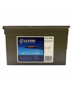 Australian Outback ADI World Class 223 REM 55GR Hornady SP Varminter Ammunition - 900 Round Can