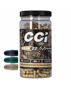 CCI 22LR 40GR Clean-22 High Velocity Poly-Coated Lead RN 1235FPS - 400 Pack