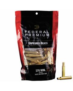Federal Premium 270 WIN Unprimed Brass Cases - 50 Pack