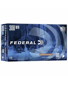 Federal 308 WIN 180GR Soft Point Power-Shok 2570FPS - 20 Pack