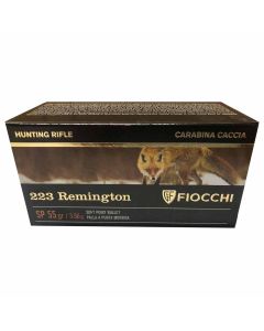 Fiocchi 223 Rem 55GR Soft Point Ammunition - 50 Pack