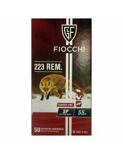 Fiocchi 223 Rem 55GR Soft Point Ammunition - 50 Pack