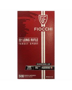 Fiocchi 22LR 40GR Target Sport SV LRN Solid 1049FPS Ammunition - 500 Pack