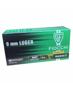 Fiocchi 9mm Luger 124GR Lead Round Nose Copper Plated - 50 Pack