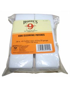 Hoppe's (1204S) Woven Gun Cleaning Patches 500 Pack - Suits  .38 To .45 Cal & .410 to 20 Gauge Shotgun