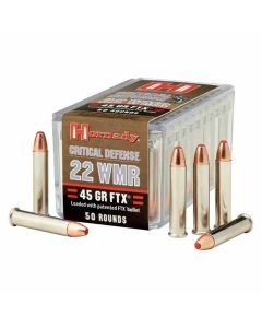 Hornady 22WMR 45GR FTX Critical Defense 1700FPS Ammunition - 50 Pack