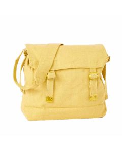 HUSS WH-2 Canvas Haversack Shoulder Bag, Khaki