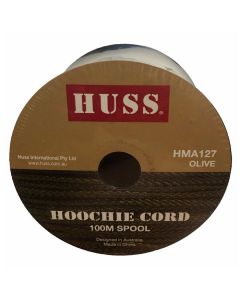 HUSS Hoochie Cord Spool 2mm x 100m - Olive