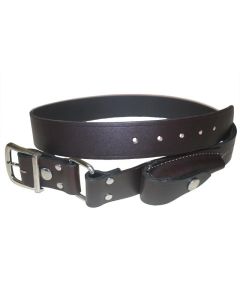 JCOE Stockman's Leather Belt With Knife Pouch