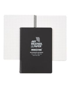 Modestone A5 Side Spiral All-Weather Tactical Notebook - Black