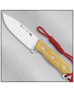 Nieto Lucas BOJ Wood 12cm Silver Fixed Blade Knife