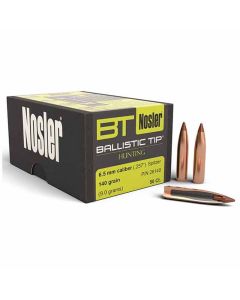 Nosler 6.5mm Caliber 257 140GR Ballistic Tip Hunting Projectiles - 50 Pack