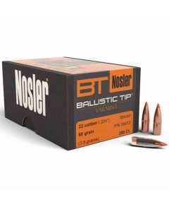 Nosler 22 Caliber 224 60GR Ballistic Tip Varmint Projectiles - 250 Pack