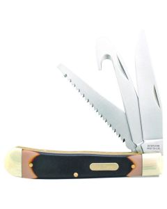 Schrade 69OT Old Timer Premium Trapper 1 Blade Folding Pocket Knife With Saw & Gut Hook