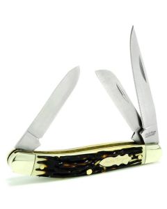 Schrade 897UH Uncle Henry Signature Premium Stock Stockman Pattern 3 Blade Folding Pocket Knife