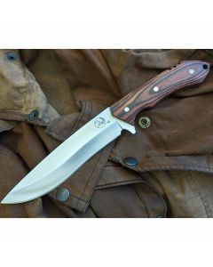 Tassie Tiger Knives Hunting Camp Knife With Leather Sheath TTKH6W