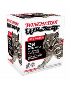 Winchester Wildcat 22LR 40GR HV CP DynaPoint Solid 1255FPS - 500 Pack
