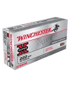 Winchester Super-X 222 REM 50GR Pointed Soft Power Point 3140FPS - 20 Pack