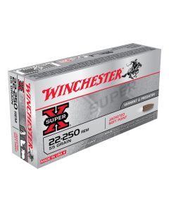 Winchester Super-X 22-250 REM 55GR Pointed Soft Power Point 3680FPS - 20 Pack