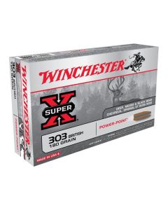 Winchester Super-X 303 British 180GR Pointed Soft Power Point 2460FPS - 20 Pack