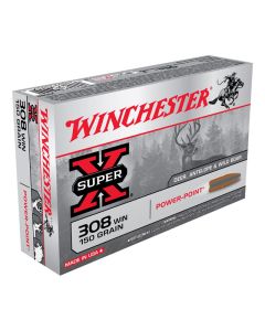 Winchester Super-X 308 WIN 150GR Pointed Soft Power Point 2820FPS - 20 Pack