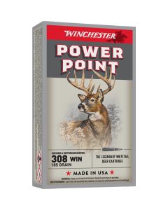 Winchester Power Point 308 WIN 185GR Subsonic 1060FPS - 20 Pack