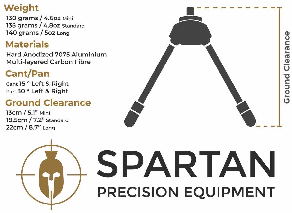 Spartan Precision Equipment Javelin Lite Rifle Bipod